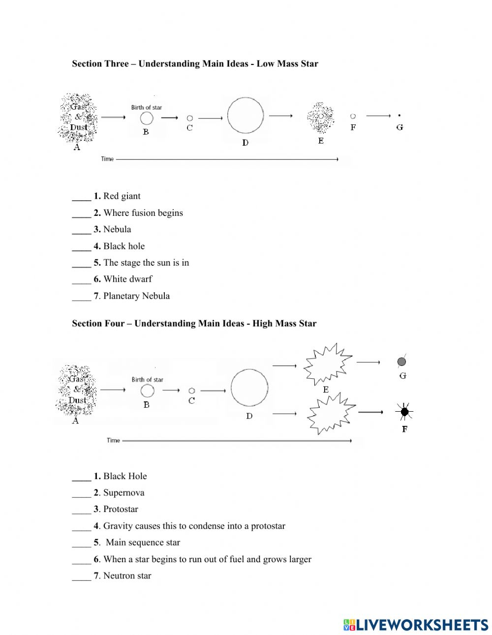 40 Life Cycle Of A Star Worksheet Answer Key Combining Like Terms