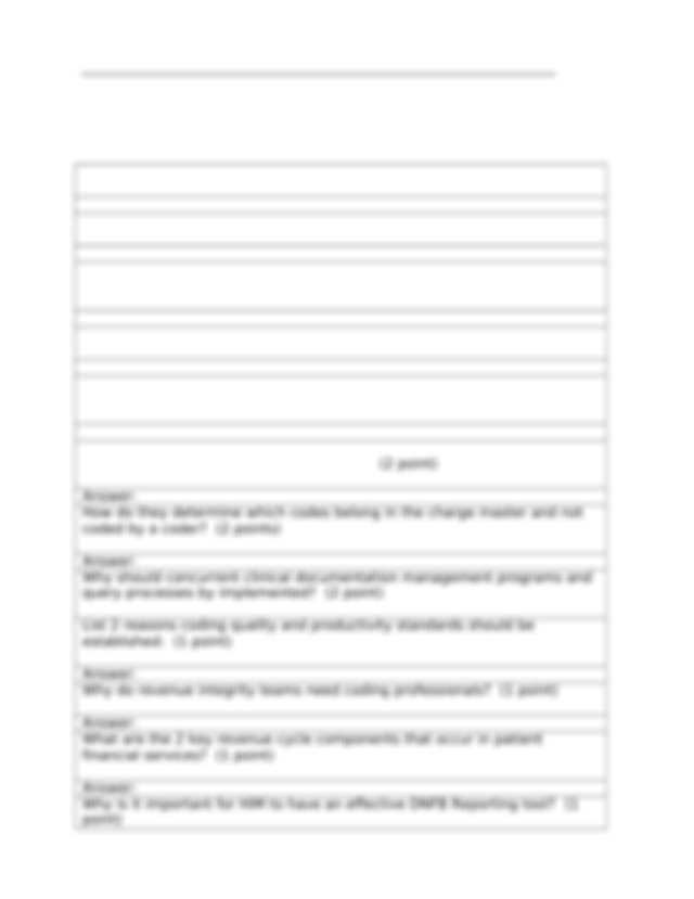 Coding connections in revenue cycle management worksheet1 CODING 