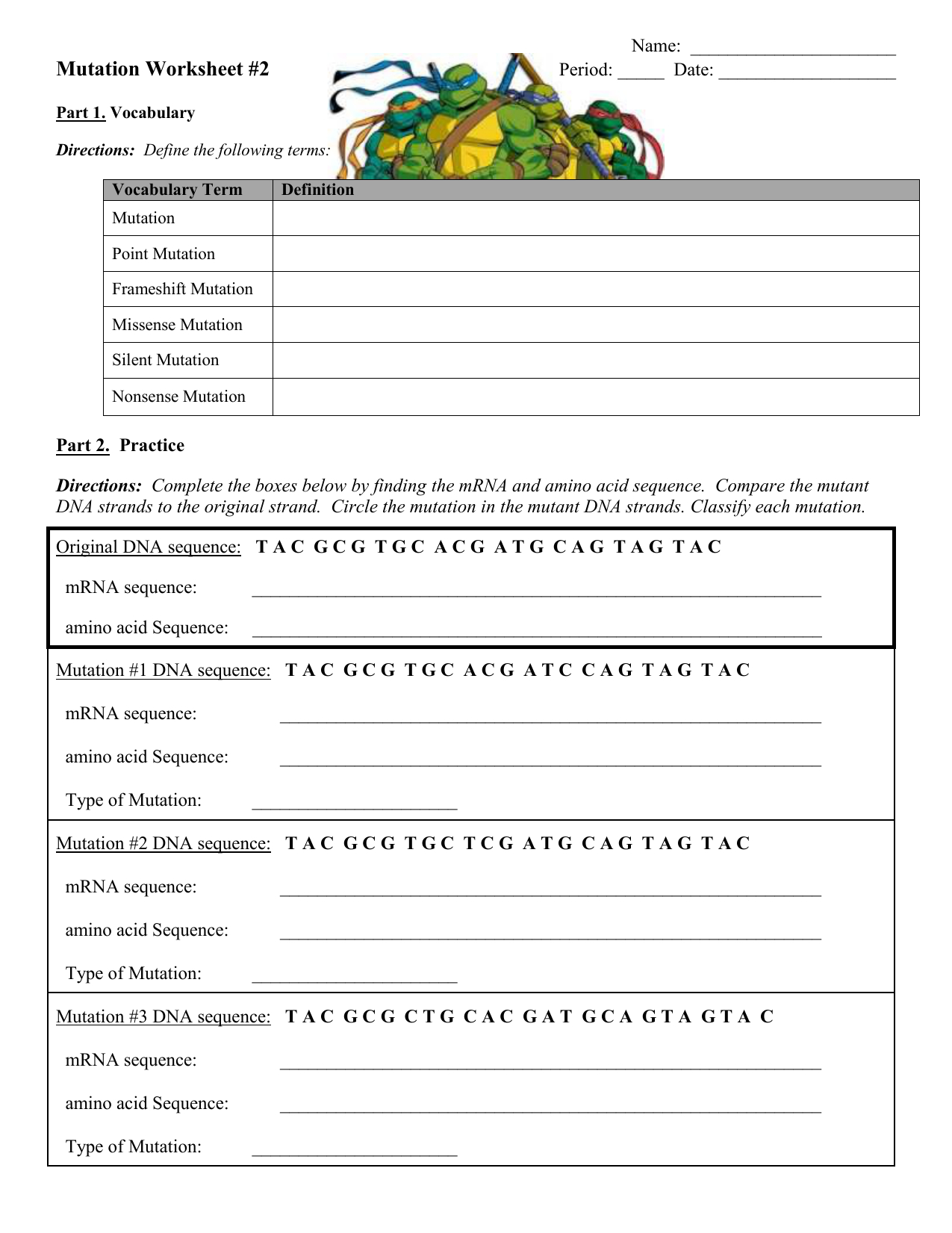 Dna Transcription And Translation Worksheet Dna And Rna Transcription 