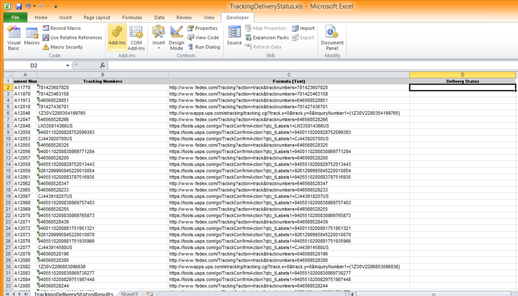 Html Cycling Through List Of URLs Using Excel VBA Stack Overflow