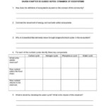 Nutrient Cycles Worksheet Answers Dynamics Of Ecosystems Worksheet For