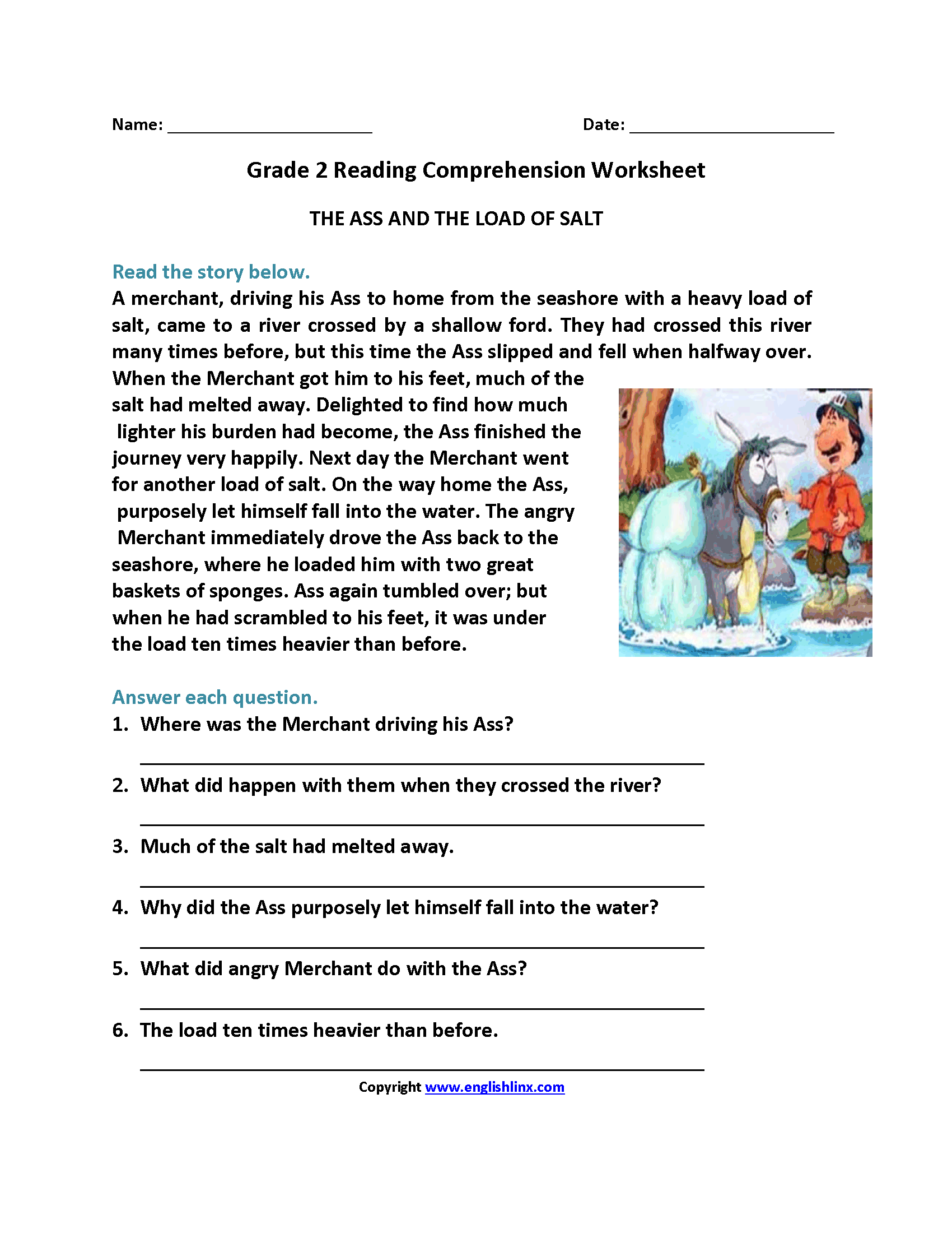 Reading Comprehension Worksheets For Grade 5 About Water Cycle Just B