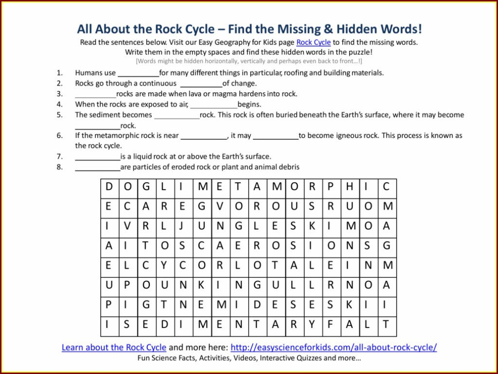 Rock Cycle Interactive Worksheet Answer Key Worksheet Resume Examples