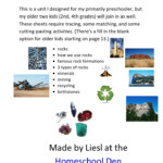 Rocks And Minerals Unit pdf Google Drive Worksheets For Kids Rock