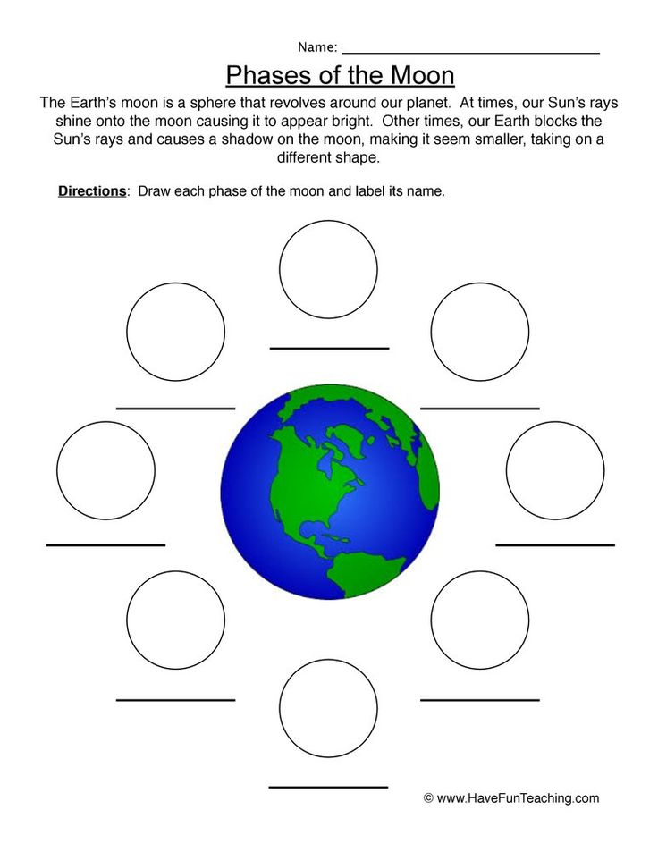 Drawing Moon Phases Worksheet Have Fun Teaching Have Fun Teaching