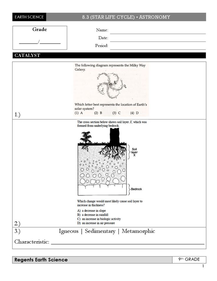 Life Cycle Of Star Worksheet