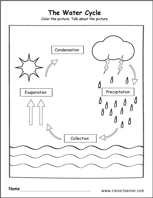 Printable Water Cycle Worksheets For Preschools