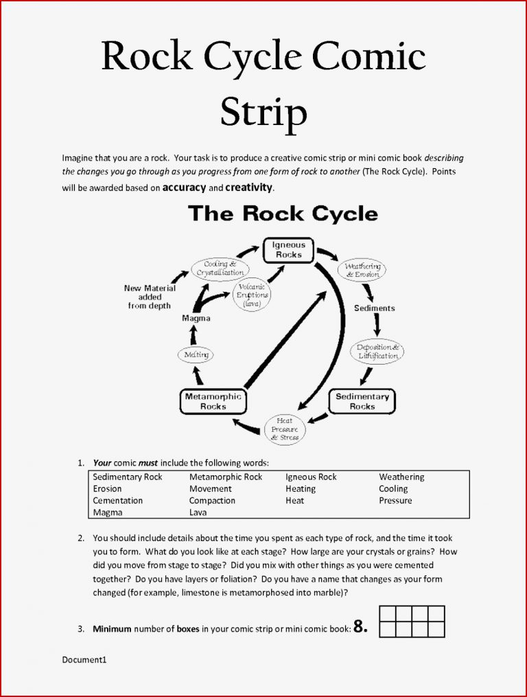 Rock Cycle Worksheet Answers In 2020 Kostenlose Arbeitsbl tter Und 