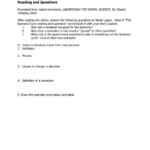 The Business Cycle Worksheet