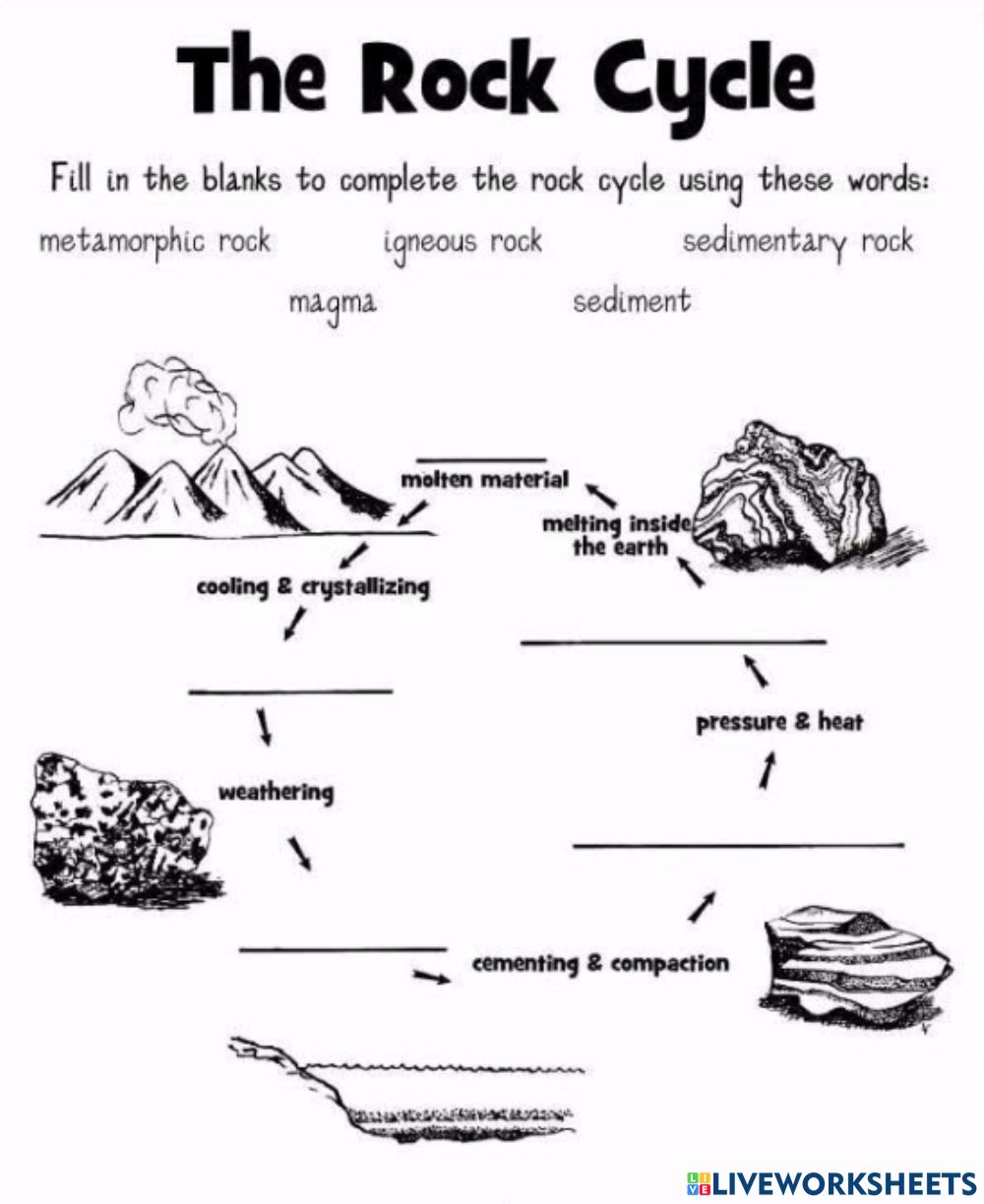 The Rock Cycle Worksheet Worksheets For Home Learning